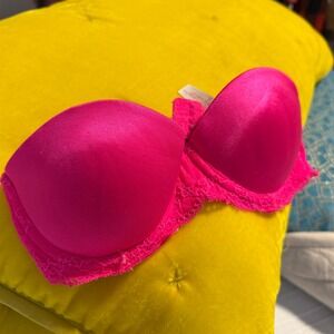 Victoria's Secret Pink Multi Way Push Up Bra strapless hot lace 32A lingerie